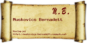 Muskovics Bernadett névjegykártya